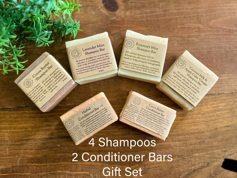 4 Shampoo Bars & 2 Conditioner Gift Set