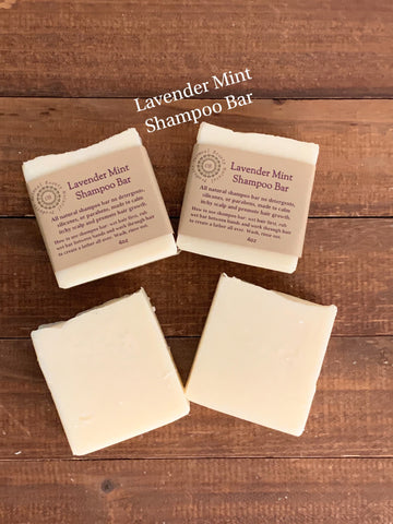 Lavender Mint Shampoo Bar/Calms Itchy Scalp/Promotes Hair Growth